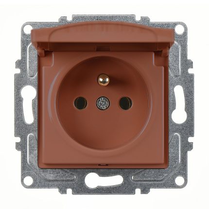 Günsan Visage Ceviz Kapaklı UPS Priz - 16A 250V - Vidalı