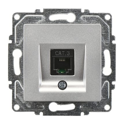 Günsan Eqona Gümüş Nümeris Telefon Prizi (Cat3)