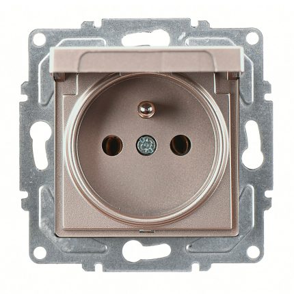 Günsan Eqona Mocha Kapaklı UPS Priz - Klipsli