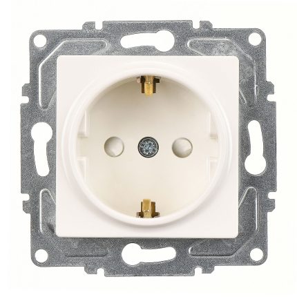 Günsan Eqona Fildişi Beyazı Çocuk Korumalı Topraklı Priz- 16A 250V - Vidalı