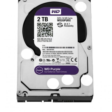 Western Digital Purple 2TB 7-24 64MB SATA3 Hard Disk