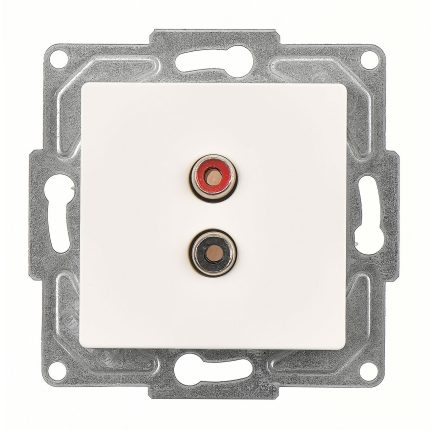 Günsan Eqona Fildişi Beyazı Vidalı Müzik Yayın Prizi