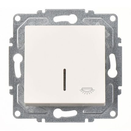 Günsan Eqona Fildişi Beyazı Klipsli Işıklı Liht Anahtar