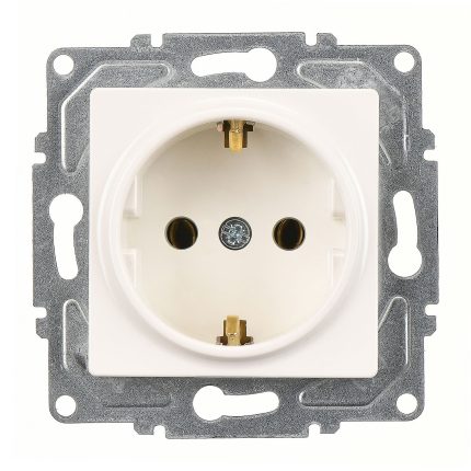 Günsan Eqona Fildişi Beyazı Topraklı Priz- 16A 250V - Vidalı