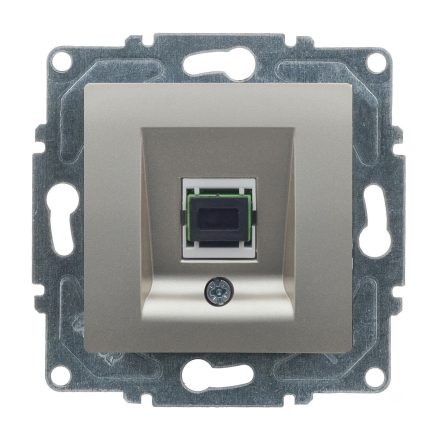 Günsan Visage Metalik Bej Vidalı Fiber Optik Data Prizi