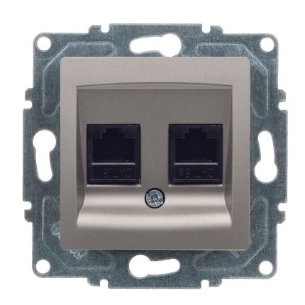 Günsan Visage Data + Nümeris Telefon Prizi (RJ45 Cat5E + Cat3)