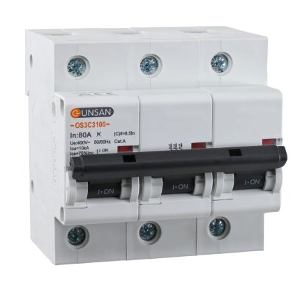 Günsan Valta Otomatik Sigorta 3P 10kA C Tip 80A Üç Kutuplu