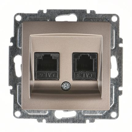 Günsan Visage Data + Nümeris Telefon Prizi (RJ45 Cat6 + Cat3)